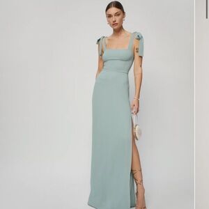 Reformation Westerly Dress Green - Size 0